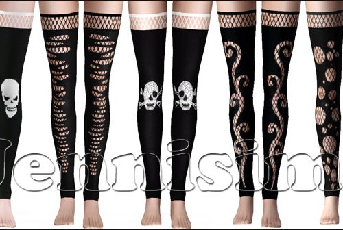 The Sims Resource - Skull Fishnets