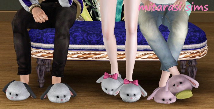miles dash At adskille Cat and Rabbit slippers fix - The Sims 3 Catalog