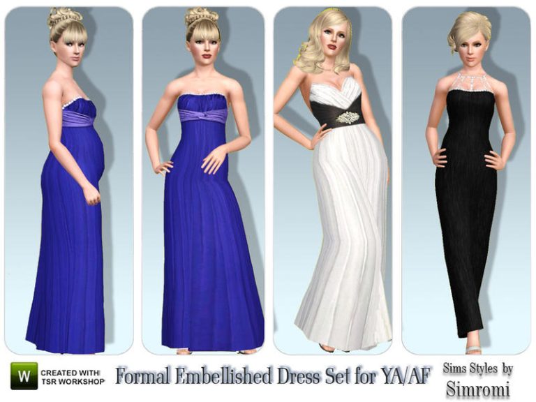 Formal Embellished Dress Set - The Sims 3 Catalog