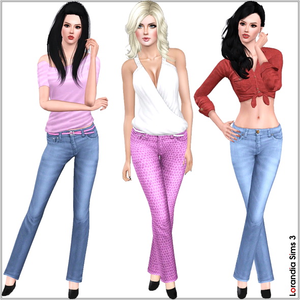 Mid Rise Jeans, 2 styles - The Sims 3 Catalog