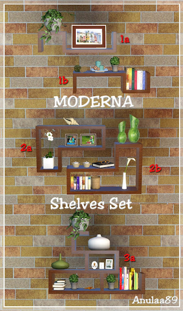 Moderna Wall shelves - The Sims 3 Catalog