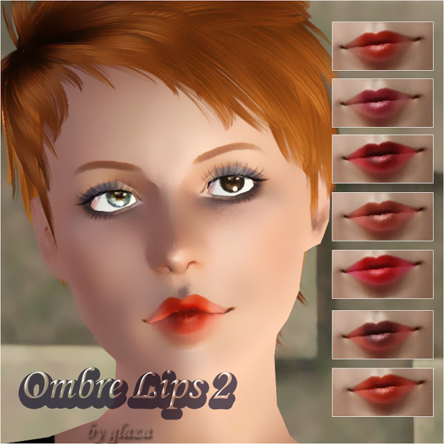 Ombre Lips 2 - The Sims 3 Catalog