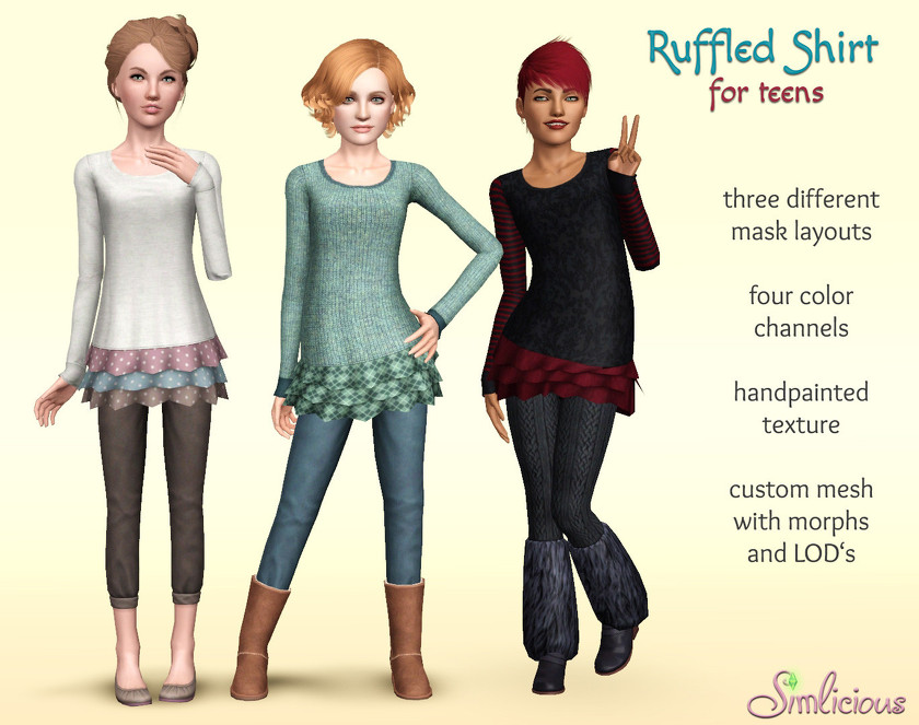 Ruffled Shirt The Sims 3 Catalog