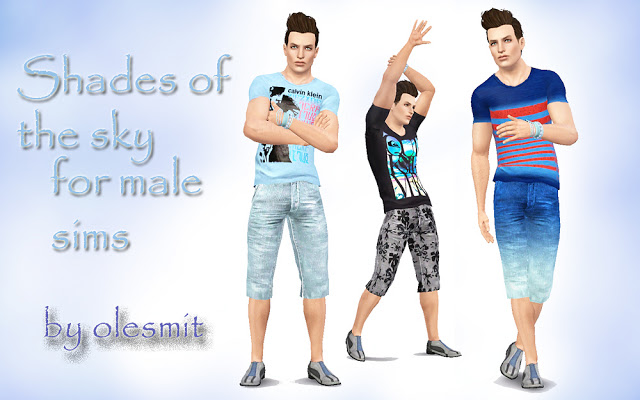 Shades of the sky denim and t-shirts - The Sims 3 Catalog