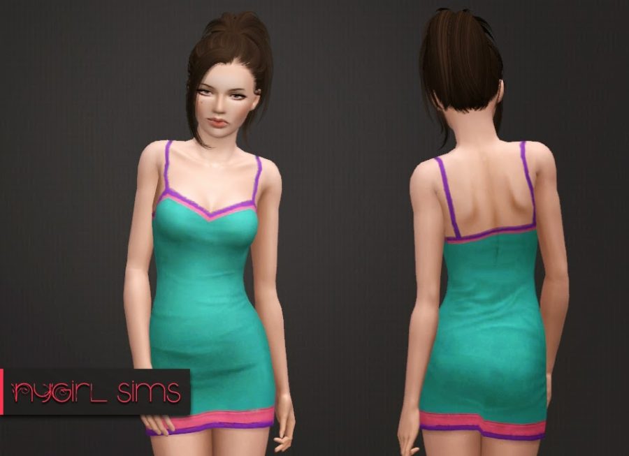 V Tank Mini Dress The Sims 3 Catalog