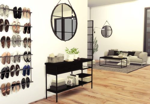 HAKIM HOUSE 121 BLACK AND WHITE MODERN APARTMENT at Zozo Sims