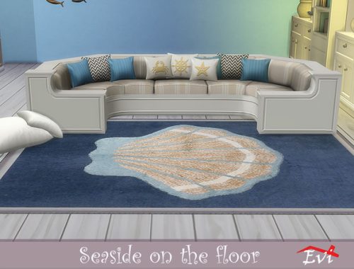 Seaside on the floor rugs by evi