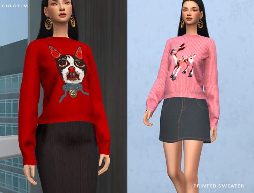 ChloeM-Printed Sweater