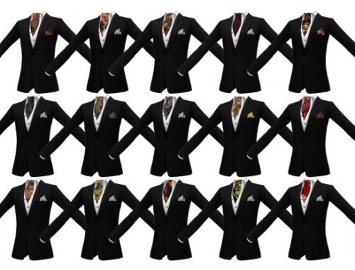 Vintage Suit Jacket SET with necktie & ascot at EFFIE