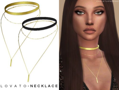 Mod The Sims - 20 Gothic Triple Chokers for Males Set 2 of 2