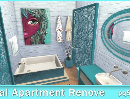 Teal Apartment Renove at pqSims4
