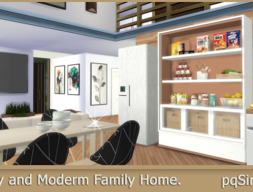 Cozy and Moderm Family Home at pqSims4