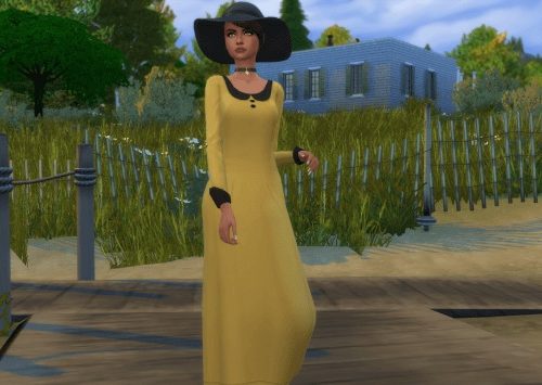 Grandma Conservative Dress by Annabellee25 at SimsWorkshop