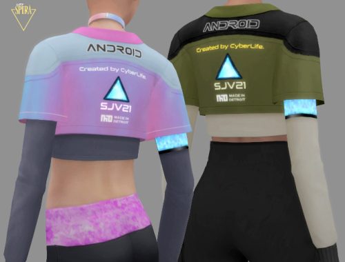 Female Android Crop-Top by LadySpira