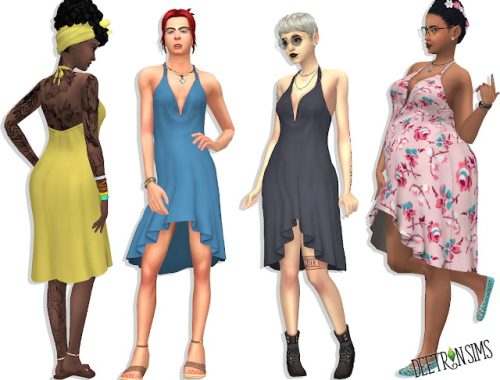 Hi Lo Halter Dress at Deetron Sims