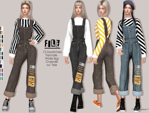 FILE - Denim Overalls