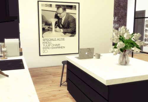 HAKIM HOUSE 121 BLACK AND WHITE MODERN APARTMENT at Zozo Sims