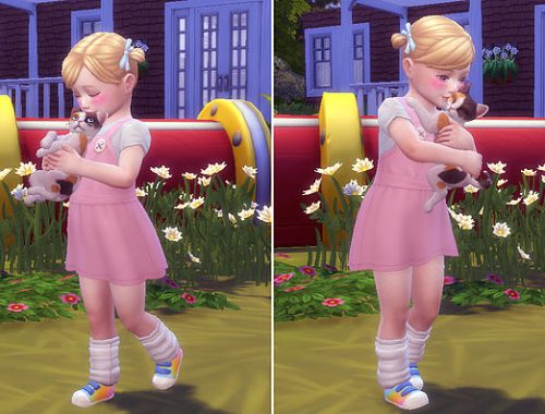 Toddler & Kitten Pose at A-luckyday