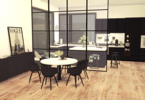 HAKIM HOUSE 121 BLACK AND WHITE MODERN APARTMENT at Zozo Sims