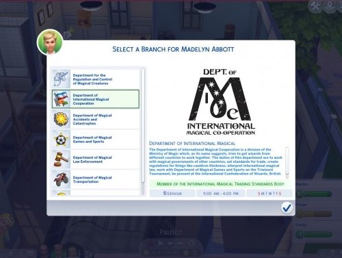 Ministry of Magic Career by Caelinaarria at Mod The Sims