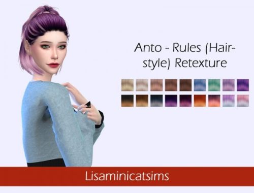 Anto`s Rules hair retextured by Lisaminicatsims