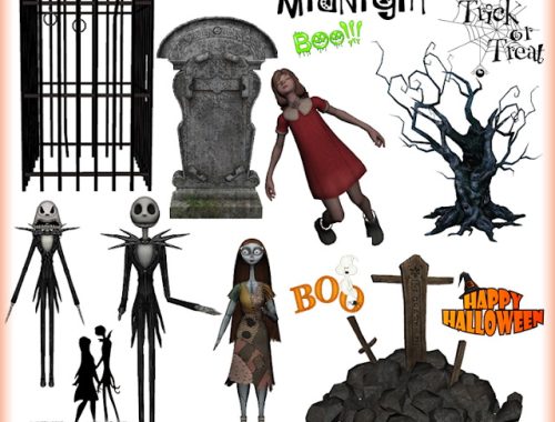 Halloween Clutter Creepy Friends 7 Items at Jenni Sims