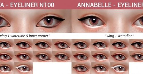 10 Eyeliners Dump collection at Praline Sims