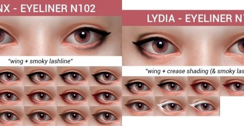 10 Eyeliners Dump collection at Praline Sims