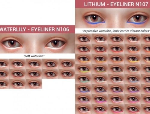 10 Eyeliners Dump collection at Praline Sims