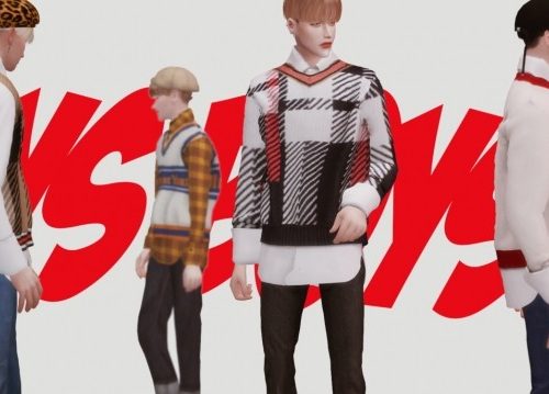 Boys knit shirts set at Kiro
