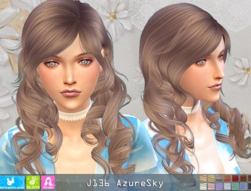 J136 AzureSky hair (P) at Newsea Sims 4