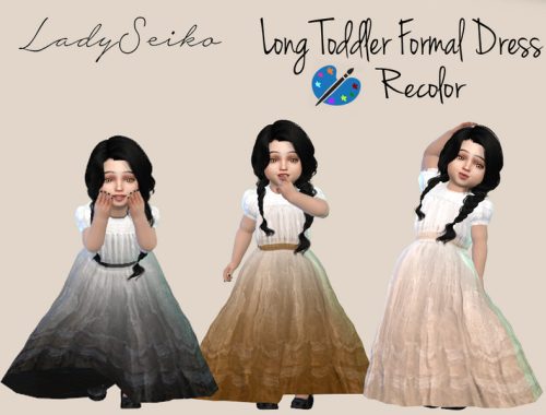 Long Toddler Formal Dress Recolor - Mesh needed