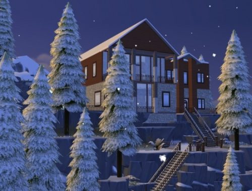 Winter Mountain Lodge by catdenny