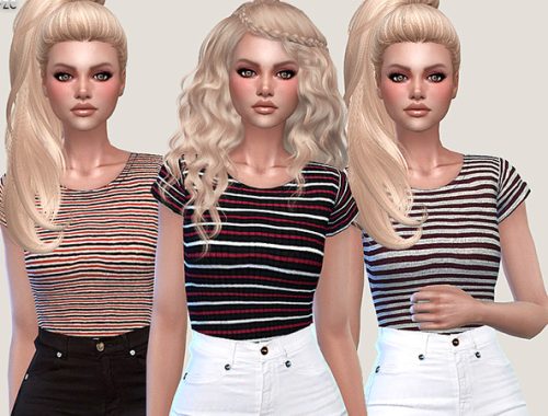 Striped Casual and Sporty Tees by Pinkzombiecupcakes