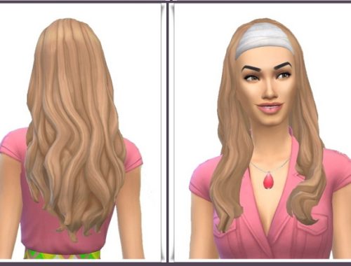 Bandana Long Waves female hair at Birksches Sims Blog