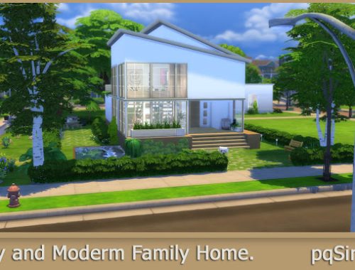 Cozy and Moderm Family Home at pqSims4