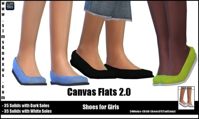 Canvas Flats for Kids by SamanthaGump at Sims 4 Nexus - The Sims 4 Catalog