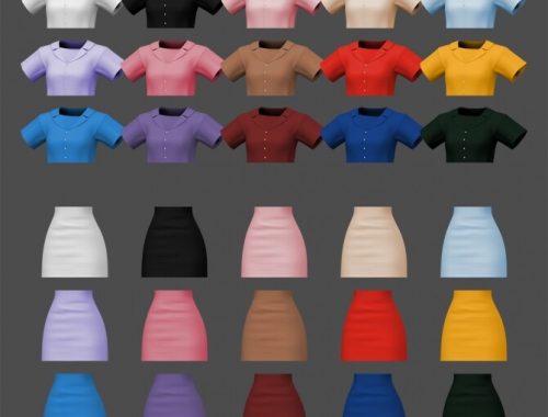 18th Crop Shirt & Skirt at MMSIMS