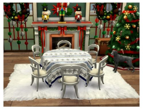 Christmas tablecloth by Oldbox at All 4 Sims