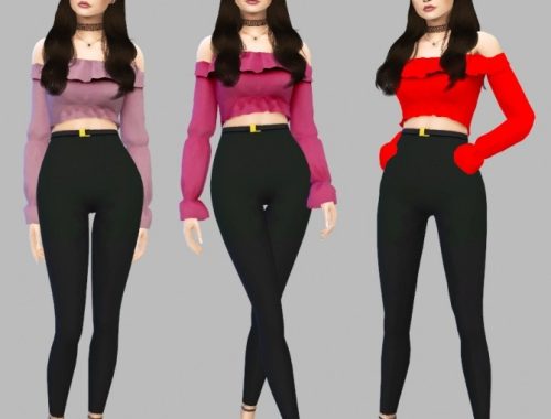 Frill Top Normal + Satin at Simply Simming