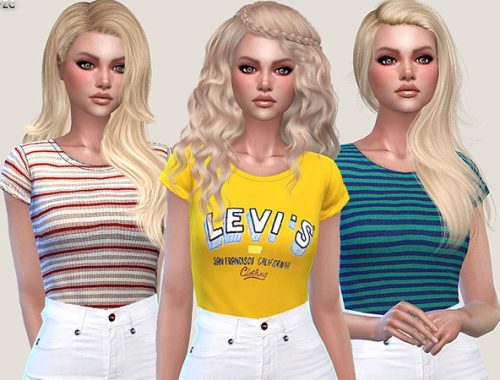Striped Casual and Sporty Tees by Pinkzombiecupcakes