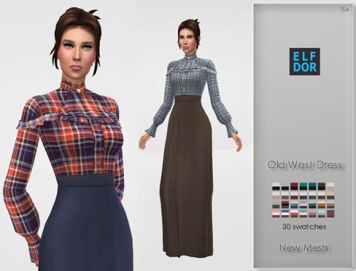 Old West Dress at Elfdor Sims