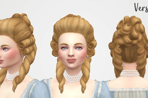 Georgiana Rococo Hair Updo at Historical Sims Life