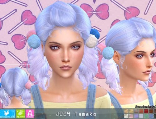 J229 Tamako hair (P) at Newsea Sims 4