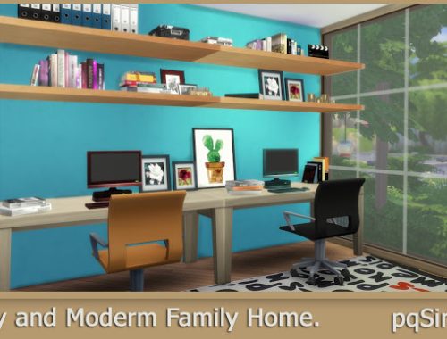 Cozy and Moderm Family Home at pqSims4