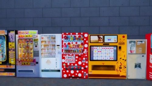 2 Non Functional Japanese Style Vending Machines at Mochachiii
