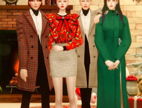 2019 Christmas collabo at Lemon Sims 4