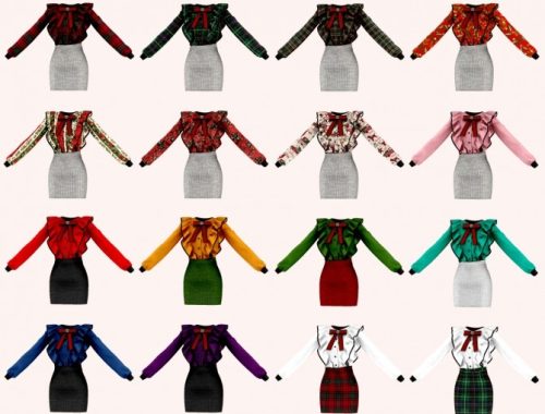 2019 Christmas collabo at Lemon Sims 4