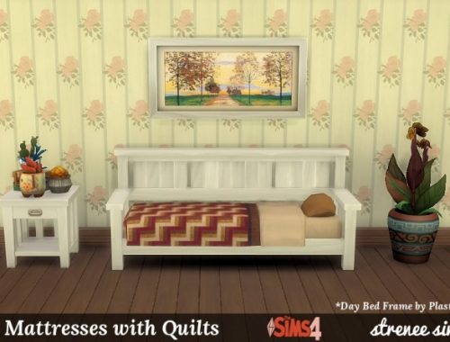 Parenthood Bed with Quilts & Separated Mattresses at Strenee Sims