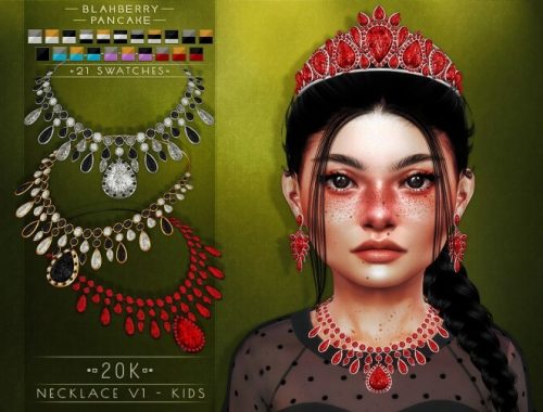 20k earrings, necklaces and tiara at Blahberry Pancake